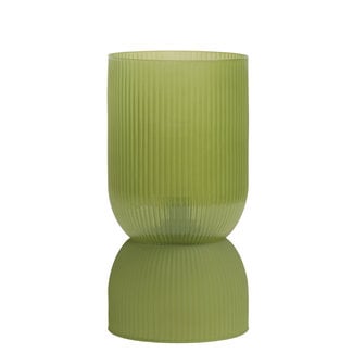 Light en Living Tafellamp LED PHOEBE glas olijfgroen Ø14x27,5 cm