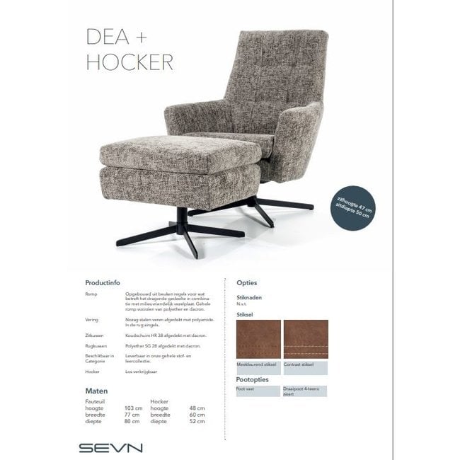 Sevn Fauteuil Dea - in vele kleuren verkrijgbaar
