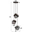 WoonStijl Hanglamp Rock Chromed glas Getrapt 3L