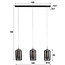 WoonStijl Hanglamp 3L Glass Metallic Grey