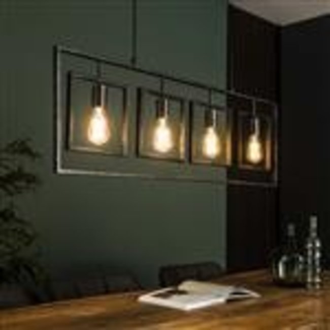 WoonStijl Hanglamp 4L Turn square / Charcoal