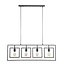 WoonStijl Hanglamp 4L Turn square / Charcoal
