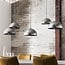 WoonStijl Hanglamp 5L met crossbar en old silvery mirror inside. / Old silvery finish
