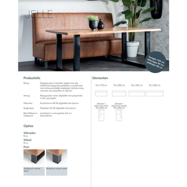 Sevn Eetkamerbank Jelle - Luxe modulaire eetkamerbank van Sevn