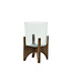 Light en Living Vaas op voet JACE glas+hout bruin Ø31,5x43 cm