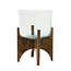 Light en Living Vaas op voet JACE glas+hout bruin Ø31,5x43 cm