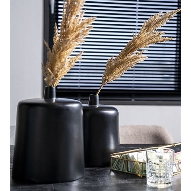 By Boo By Boo Vaas Dotty Zwart - Groot Metalen Vaas