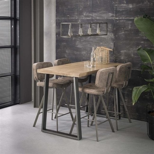 WoonStijl Bartafel 135x70 massief trapeziumvormig