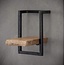 WoonStijl Wandplank Live Edge 20 cm - Acaciahout en Industrieel Staal