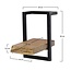 WoonStijl Wandplank Live Edge 20 cm - Acaciahout en Industrieel Staal