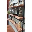 WoonStijl Wandplank Live Edge 20 cm - Acaciahout en Industrieel Staal