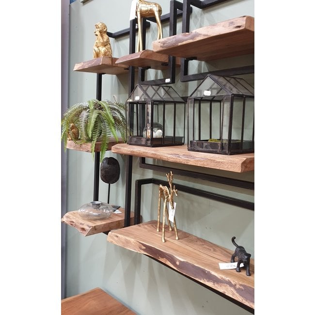 WoonStijl Wandplank Live Edge 40 cm - Industrieel Acaciahout