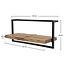 WoonStijl Wandplank Live Edge 65 cm - Industrieel Acaciahout