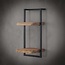 WoonStijl Wandplank Live Edge - 30 cm breed, 65 cm hoog - Acaciahout en Staal