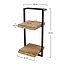 WoonStijl Wandplank Live Edge - 30 cm breed, 65 cm hoog - Acaciahout en Staal