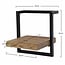 WoonStijl Wandplank Live Edge 30 cm breed met acaciahout en staal