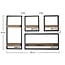 WoonStijl Set Wandplanken Live Edge Medium - Industrieel Acaciahout