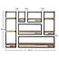 WoonStijl Set Wandplanken Live Edge Groot - Industrieel Acaciahout