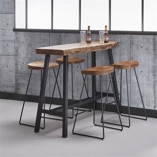 WoonStijl Barstoel met Acaciahouten Zitting