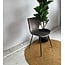 WoonStijl Stoel velvet ronde buis Antraciet velvet