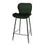 WoonStijl Barstoel velvet ronde buis Groen velvet