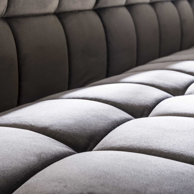 WoonStijl Eetkamerbank raster 180 velvet antraciet