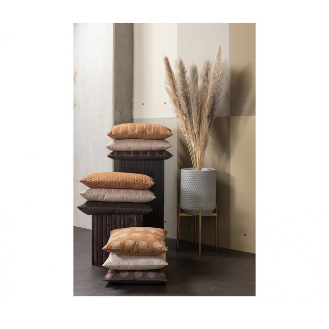 Woood Riv Kussen Fluweel Toffee 45x45cm