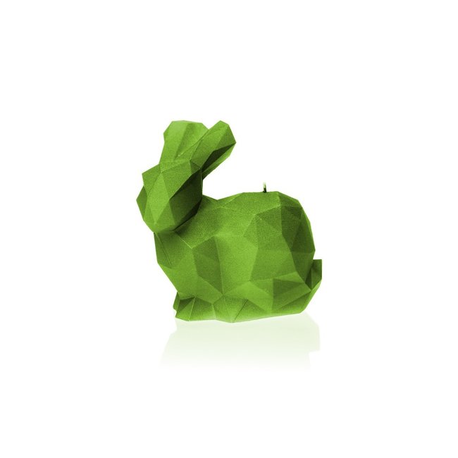 Candellana Kaars Konijn groot groen metallic