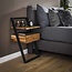 WoonStijl Nachtkastje Lean Acacia met Industrieel Metalen Frame