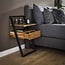 WoonStijl Nachtkastje Lean Acacia met Industrieel Metalen Frame