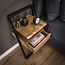 WoonStijl Nachtkastje Lean Acacia met Industrieel Metalen Frame
