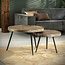 WoonStijl WoonStijl Salontafel set van 2 - Rond Metallic Antiek Brons
