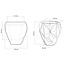 Candellana Bloempot beton Geometric 13 cm Classic Gold