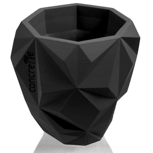 Candellana Bloempot beton Geometric 13 cm mat Zwart