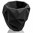 Candellana Bloempot beton Geometric 13 cm mat Zwart