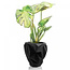 Candellana Bloempot beton Geometric 13 cm mat Zwart