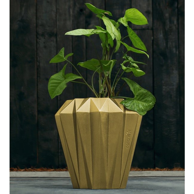 Candellana Bloempot beton Rack 13 cm Goud