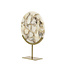 Light en Living Ornament op voet GOUYA 35x12x50 cm - Wit Agaat en Antiek Brons