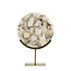 Light en Living Ornament op voet GOUYA 35x12x50 cm - Wit Agaat en Antiek Brons