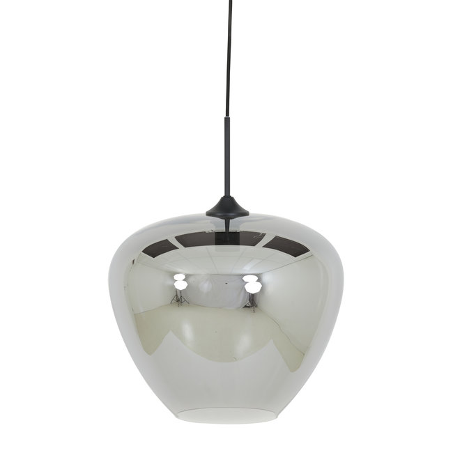 Light en Living Hanglamp MAYSON mat zwart met smoke glas - Diverse maten