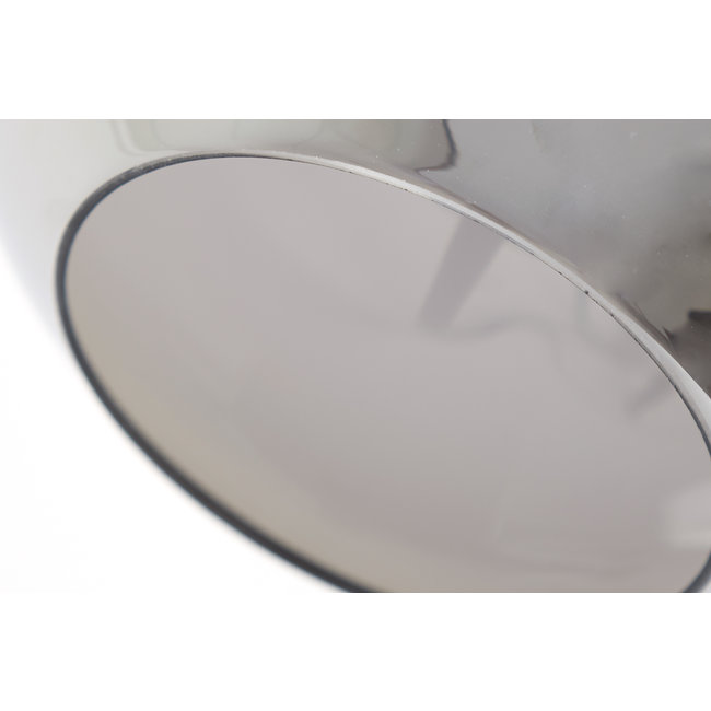 Light en Living Hanglamp MAYSON mat zwart met smoke glas - Diverse maten