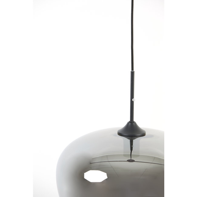 Light en Living Hanglamp MAYSON mat zwart met smoke glas - Diverse maten