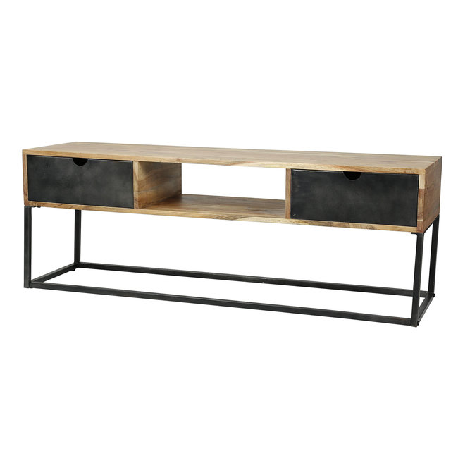WoonStijl TV-meubel Metal Catch 2L - Industrieel Acaciahout