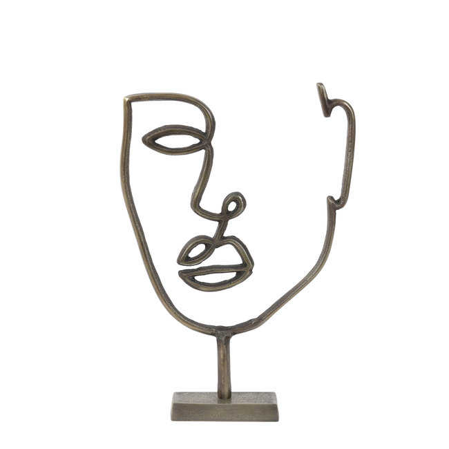 Light en Living Ornament FACE 2 Antiek Brons van Light & Living