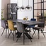 WoonStijl Eetkamerstoel velvet straight stitch - Groen of goud