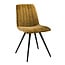 WoonStijl Eetkamerstoel velvet straight stitch - Groen of goud