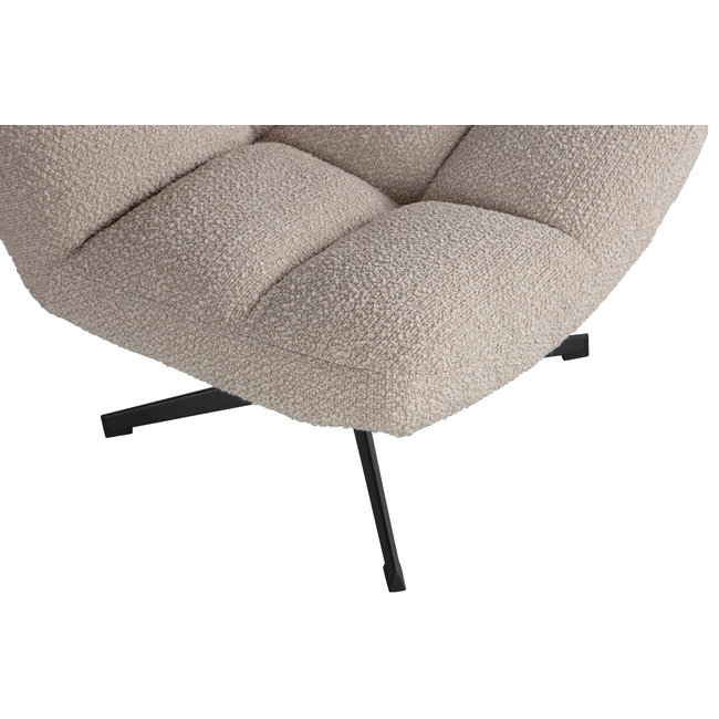 Woood Vinny Draaifauteuil bouclé Zand