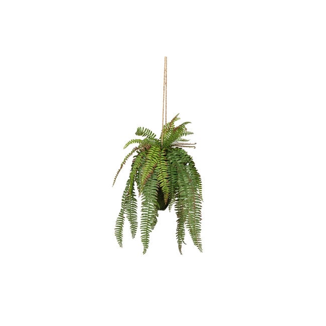 Woood Varen hangende kunstplant groen 58cm