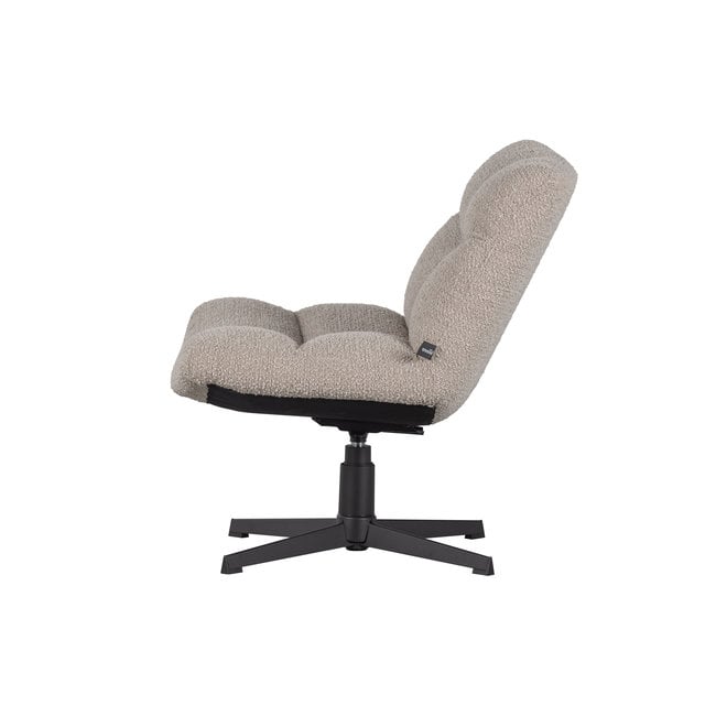 Woood Vinny Draaifauteuil bouclé Zand