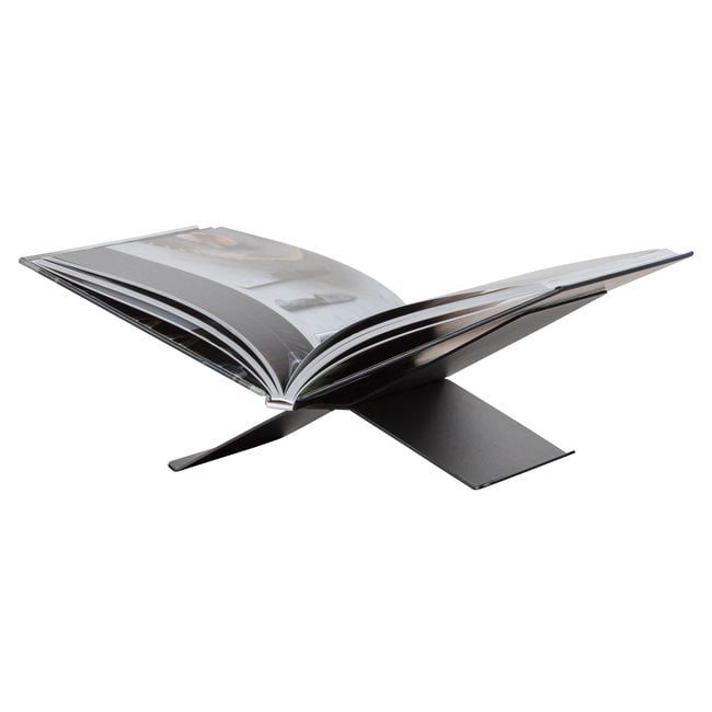 Woood Brook Boekenstandaard Liggend Metaal Zwart